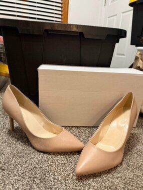 Nine West Nude Etta Pump Heel Size 10
